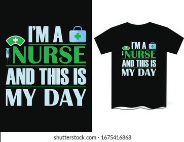 Nurse T-Shirt Template Design- Nurse Vector