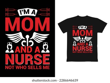 Nurse T-Shirt, Vektordesign Template.