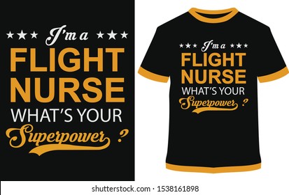 Nurse T-shirt - Vector graphic, typographic poster, vintage, label, badge, logo, icon or t-shirt