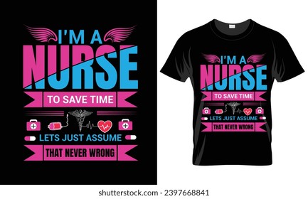 Nurse T-shirt vector lettering typographic quotes Design