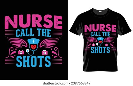 Diseño de citas tipográficas vectoriales de camisetas de enfermería