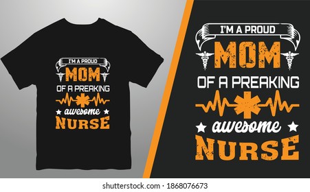 Nurse t-shirts design, Vector graphic, typographic poster, or t-shirt.
