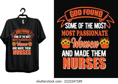 Nurse typographic t-shirt design vector