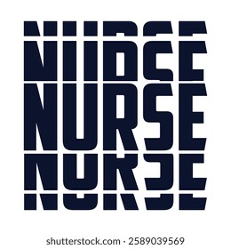 Nurse typography clip art design on plain white transparent isolated background for card, shirt, hoodie, sweatshirt, apparel, tag, mug, icon, poster or badge