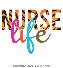 nurse  typography t design, Nurse  SVG T-shirt Design svg