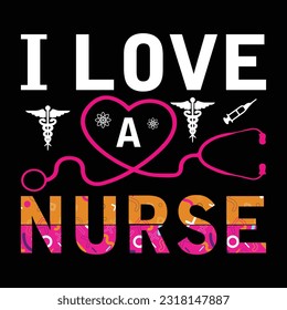 nurse  typography t design, Nurse  SVG T-shirt Design svg