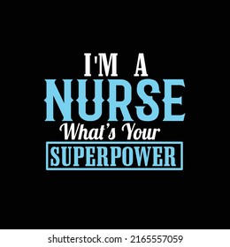 Nurse typography t shirt design