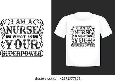 Nurse typography t shirt design vector file