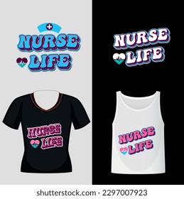 Nurse typography t shirt design, typograpy design,
t shirt design for nurse,
nurse svg, text effect, 
nurse couple t shirt,
cut files, svg files,
typography design, vector, vintage, calliography, tee,