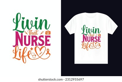Nurse typography t shirt design, nurse day tshirt design, Nurse T-Shirt Designs Bundle, Vector graphic, typographic poster, vintage