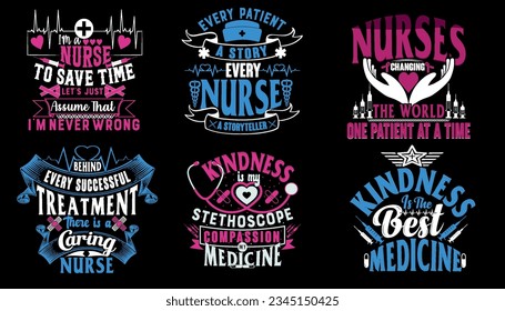  Nurse typography T shirt design ,nurse t shirt design bundle, nurse vector,nurse t shirt