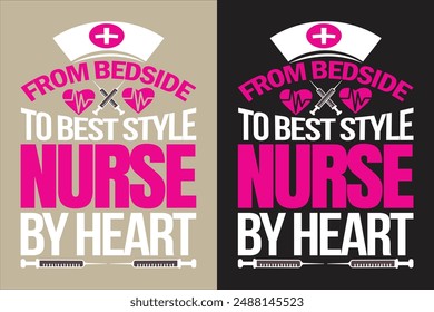 Nurse typography t shirt design 