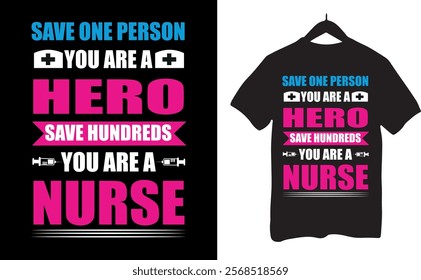 Nurse Typography T Shirt Design, Very Unique Nurse T shirt Designs.