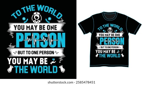nurse typography t shirt design
