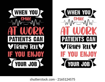 Nurse typography t-shirt design, vector illustration, element