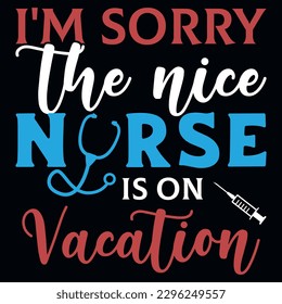 Nurse typography tshirt design vector design 