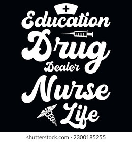 Nurse typography tshirt design vector design 