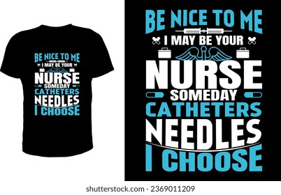 Nurse typography t-shirt design vector