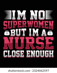 Nurse Typography tshirt design for woman