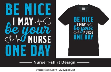 Nurse typography vector t shirt design template,