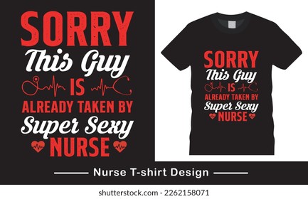 Nurse typography vector t shirt design template,
