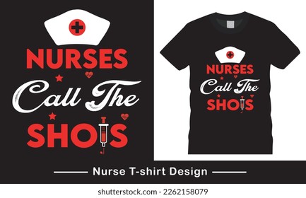 Nurse typography vector t shirt design template,