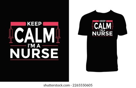 Nurse Typography Vector Tee Design. 