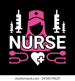 Nurse-Typografie und Vektor-T-Shirt-Design