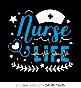 Nurse-Typografie und Vektor-T-Shirt-Design