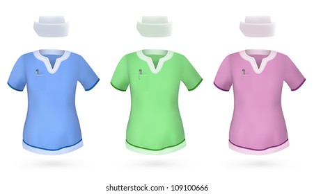  Nurse uniform: shirt and hat