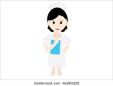 Nurse in  uniform vector illustration