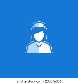 Icono plano vector de enfermería 