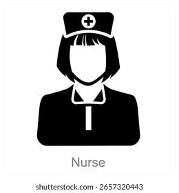 Nurse vector icon concept design