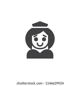 Nurse vector icon. filled flat sign for mobile concept and web design. Medical Assistant simple solid icon. Symbol, logo illustration. Pixel perfect vector graphics