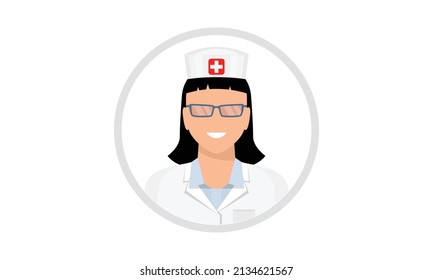 Vektorsymbol der Krankenschwester. Stilsymbol der Krankenschwester