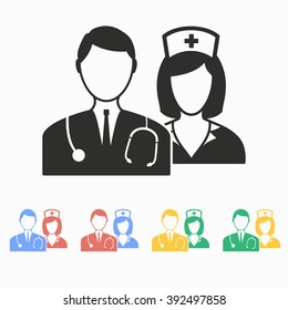 Nurse  vector icon. Illustration isolated on white  background for graphic and web design.
