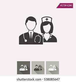 Nurse Vector Icon. Illustration Isolated For Graphic And Web Design.