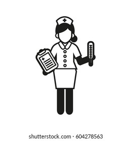 Nurse vector icon. Illustration isolated for graphic and web design.