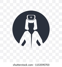 Nurse vector icon isolated on transparent background, Nurse logo concept