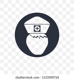 Nurse vector icon isolated on transparent background, Nurse logo concept