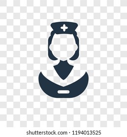 Nurse vector icon isolated on transparent background, Nurse transparency logo concept