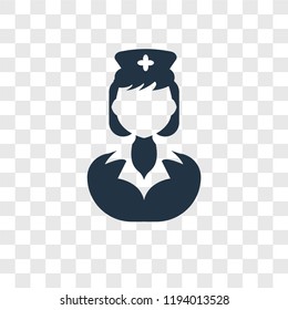 Nurse vector icon isolated on transparent background, Nurse transparency logo concept