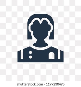 Nurse vector icon isolated on transparent background, Nurse transparency concept can be used web and mobile