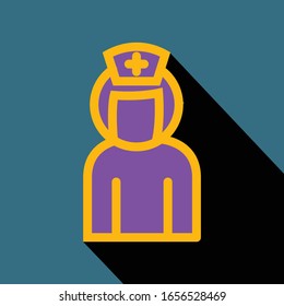 Nurse vector icon for logo and hospital signage