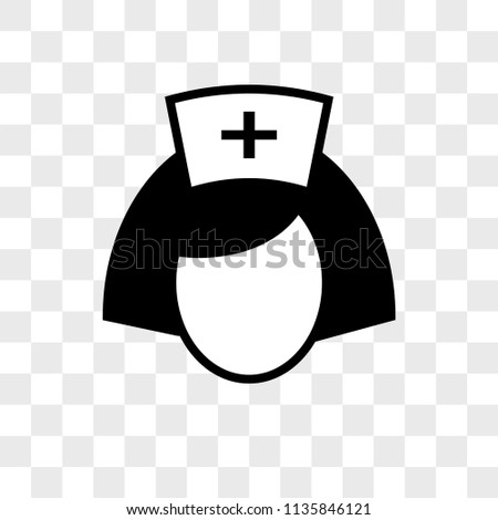 Nurse Vector Icon On Transparent Background Stock Vector (Royalty Free ...