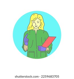 nurse vector illustration . hand drawn style concept.suitable for icon,sticker,etc
