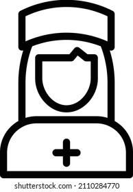 Krankenschwester, Vektorgrafik auf transparentem Hintergrund. Symbole in Premium-Qualität. Schlagt das Vektorsymbol für Konzept und Grafikdesign.