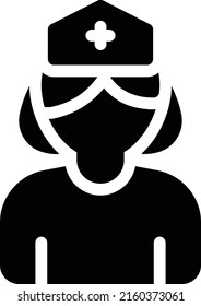 nurse Vector illustration on a transparent background. Premium quality symmbols. Glyphs vector icons for concept and graphic design.