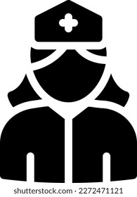 nurse Vector illustration on a transparent background. Premium quality symmbols. Glyphs vector icons for concept and graphic design. 
