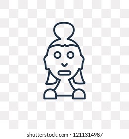 Nurse vector outline icon isolated on transparent background, high quality linear Nurse transparency concept can be used web and mobile